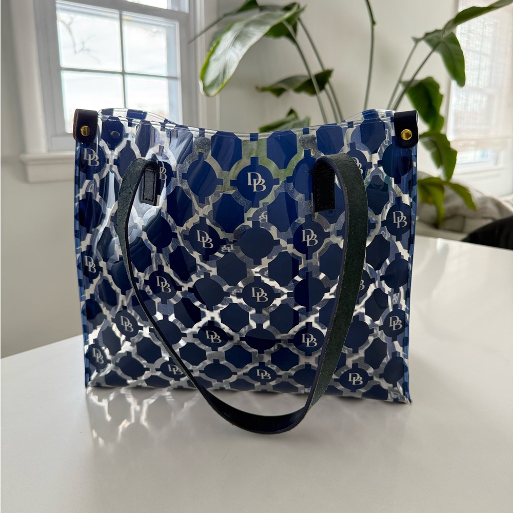 Dooney & Burke Blue Patterned Tote Bag - Picture 2 of 5